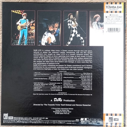 QUEEN Laserdisc RARE Live Concert Through Time & Space Japan LD OBI TOLW-3049 - Picture 3 of 3
