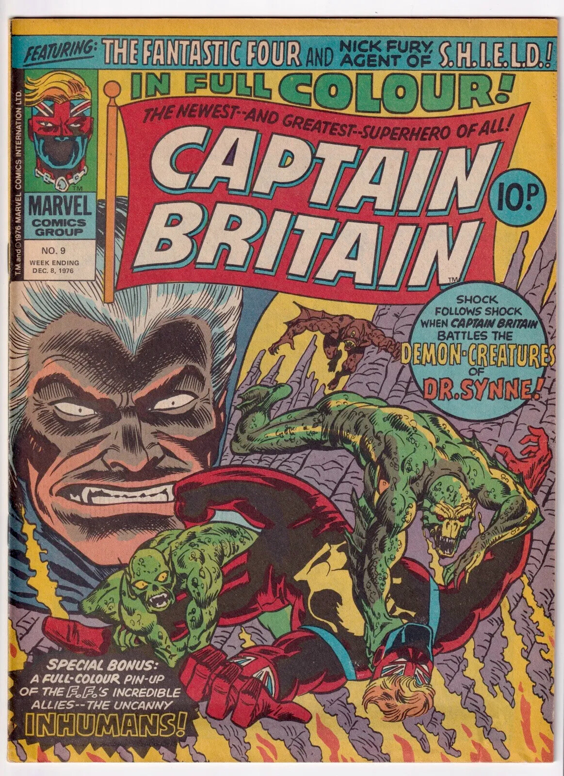 Captain Britain #9 (1976, Marvel) UK 2nd Betsy Braddock later Psylocke
