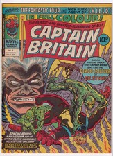Captain Britain #9 (1976, Marvel) UK 2nd Betsy Braddock later Psylocke