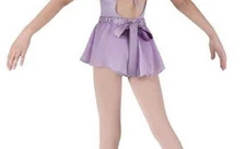 Bloch Dance Lilac Sheer Skirt Satin Back Bow Girls Sm Child 4-6 CR1767