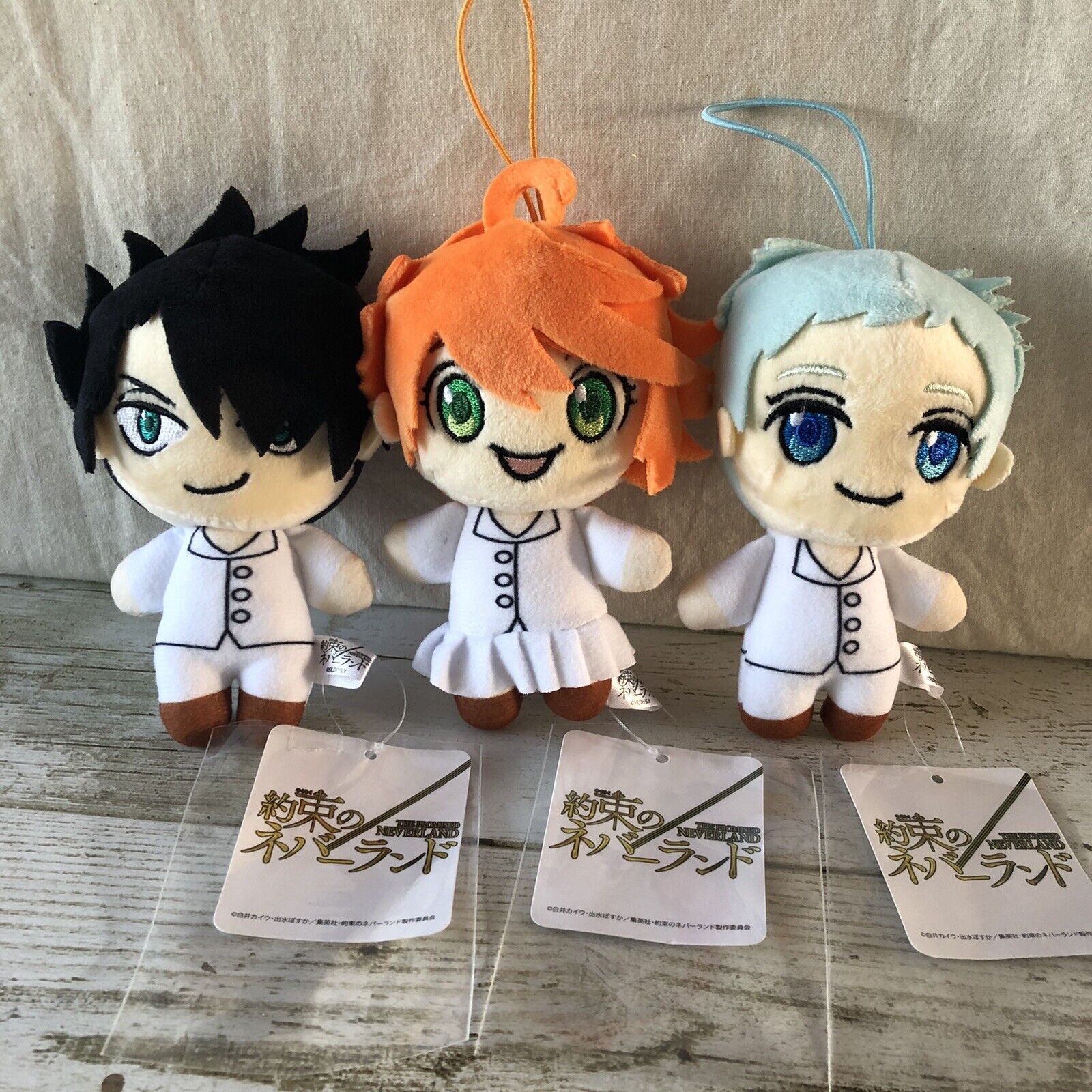 The Promised Neverland Anime Mini Mascot Cute Toy Plush Keychain Rei Ray  SG7881