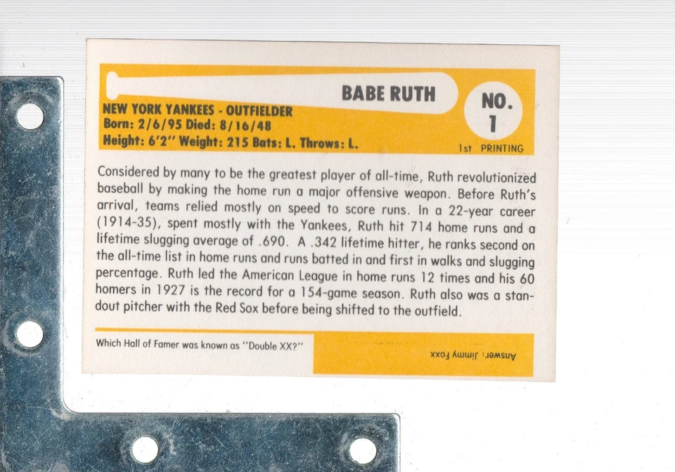 1980 SSPC Baseball Immortals #1-189 1stPrint/No Logo TCMA PickFromListUpTo45%OFF - Image 2 of 2