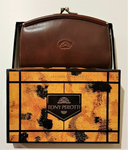 Tony Perotti Portamonete Donna Con Cerniera A Scatto In Cuoio Italico | eBay
