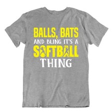 Softball Sport T-Shirt Tee Shirt Gift Cool Present Cute Funny Color Play Bling