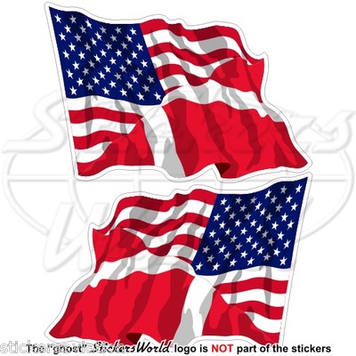 USA Vereinigte Staaten Amerika-DÄNEMARK amerikanisch-dänisch fliegende Flagge 75 mm Aufkleber x2
