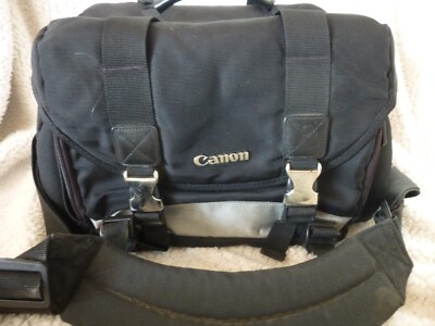 Canon 200DG Digital SLR Large Camera & Lens Case Gadget Bag Black Shoulder Strap