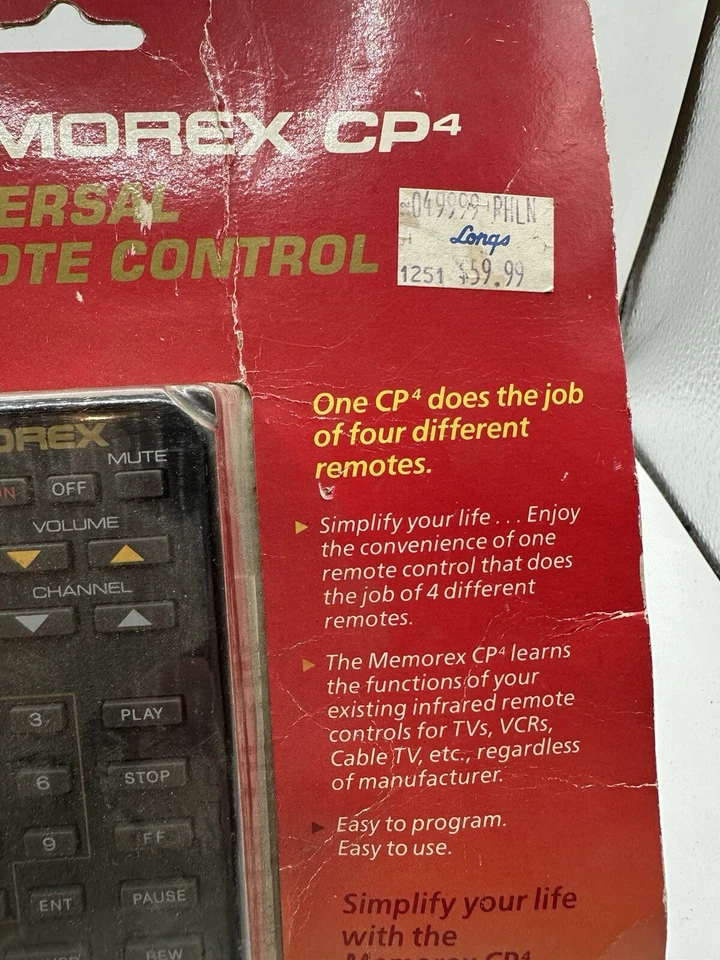 Vintage Memorex CP Universal Remote Control - in packaging. - Image 3 of 4
