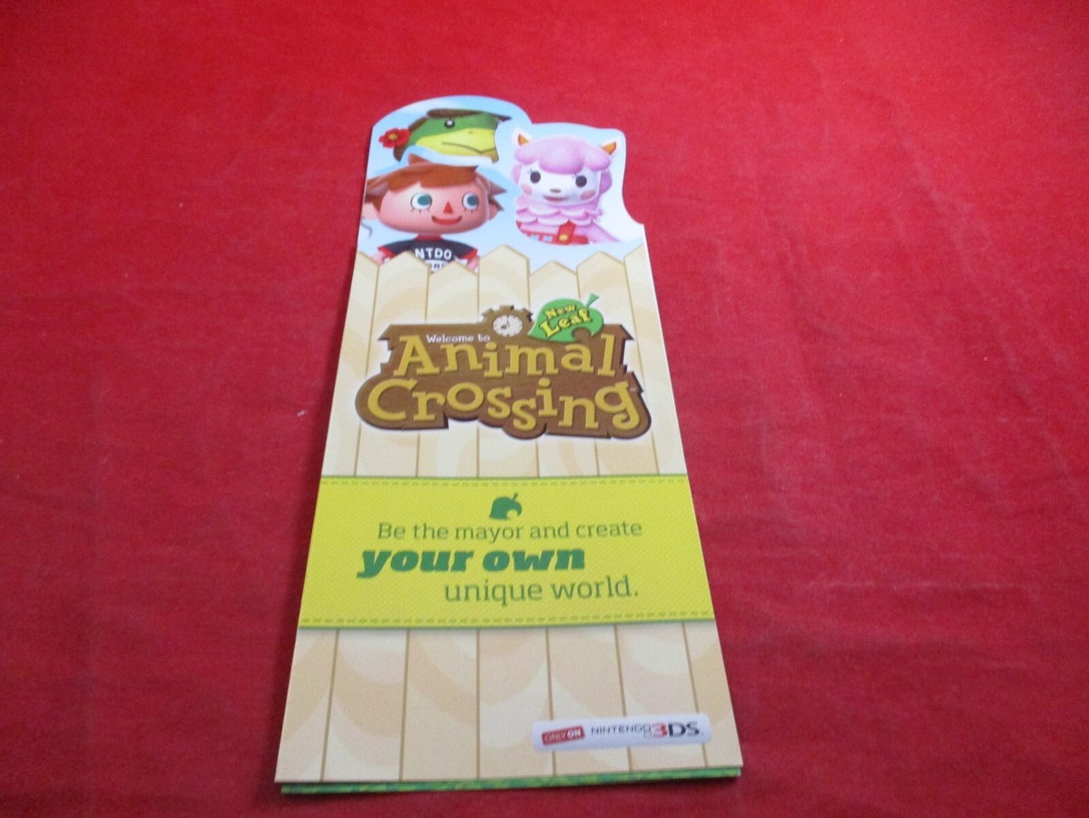 Animal Crossing New Leaf Nintendo 3DS Promo Store Brochure Information  Leaflet