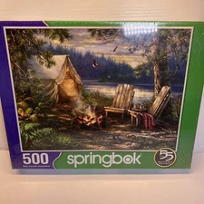 Springbok 500 piece puzzle Evening At The Lake 2019 NEW