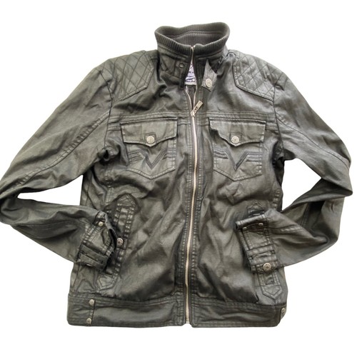 Affliction Black Coated Denim Jacket 