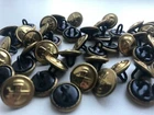50x Vintage USSR Railway Buttons Soviet Rail Road Brass Studs Lot Real Retro 14m
