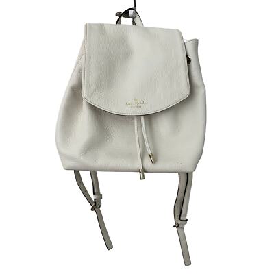 Kate Spade Gray and Cream Pebbled Leather Backpack kate spade | Bags | Kate Spade Cream And Black Backpack With  main image 2