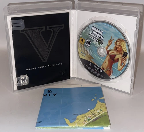 Grand Theft Auto V GTA 5 (PlayStation 3 PS3) Complete CIB w/Map Tested