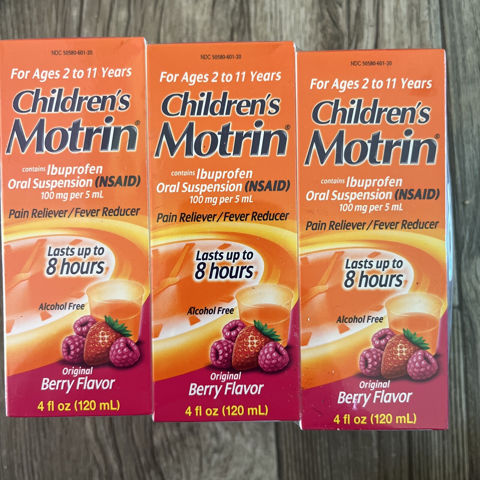 Motrin Children's Oral Suspension Berry Liquid 4 oz Pack of 6 Bottles 2