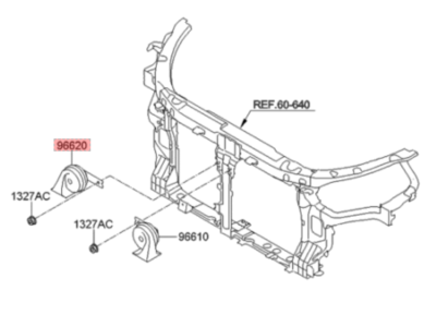 OEM 96620-3V000 HORN ASSY-High PITCH Usps for Hyundai Azera HG