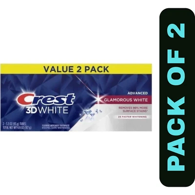 Crest 3D White Advanced Glamorous White Toothpaste | Pack of 2