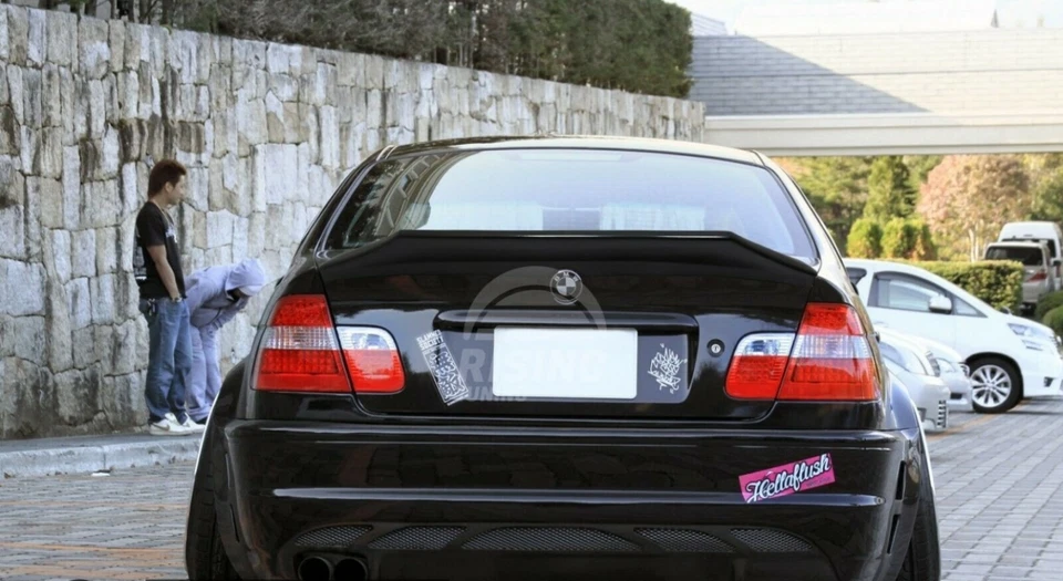 E46 鸭尾后备箱 Spoiler M3 宝马 e46 轿车 Spoiler 唇部 JDM 风格 — 第 4/4 张图片