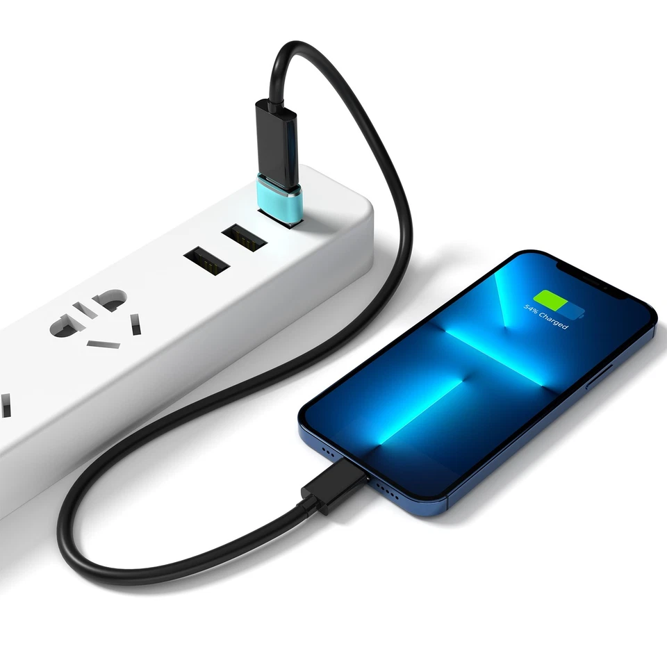 3-PACK USB C 3.1 Type C Female to USB Type A Male Port Converter Adapter Blue - Image 3 of 4