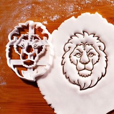 Lion Face Cookie Cutter - African wildlife animal conservation safari jungle zoo