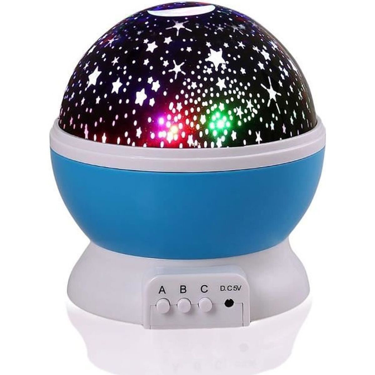 Veilleuse projecteur ciel étoilé 360 enfant lampe LED piles et USB