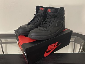Nike Air Jordan 1 Retro High OG - Triple Black/Red/Bred - SIZE 12.5 - 555088-022 | eBay