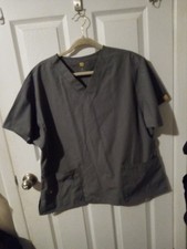 Wonderwink Scrub Top XL Gray 6016 NWOT