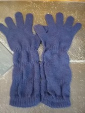 Women's Long Sleeve Winter Gloves Dark Blue In Color