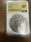 2020 $1 American Silver Eagle NGC MS69