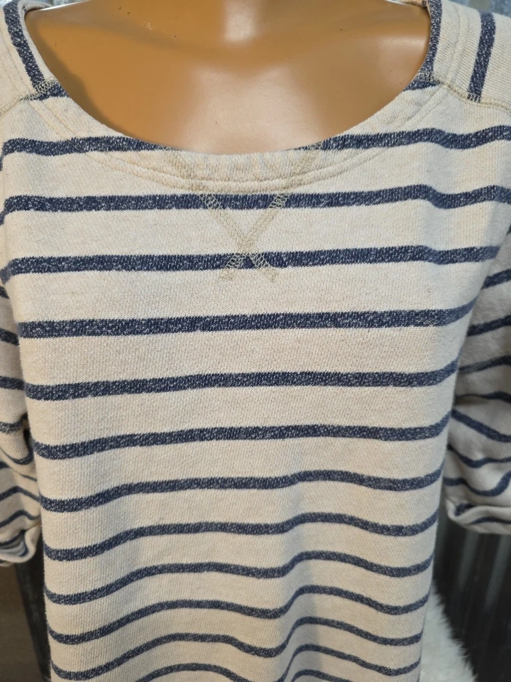 Moletom Coldwater Creek manga 3/4 listrado tamanho 18! - Imagem 3 de 4