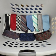 Bundle Of 11 Mens Ties: Perry Ellis, Nordstrom, J Ferrari, Chaps And More