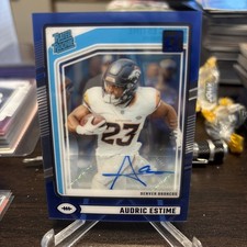 2024 Clearly Donruss- AUDRIC ESTIME Rated Rookie #93 blue Auto /35 broncos dd1