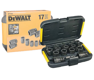 Dewalt Steckschluessel-Set 17-teilig für Schlagschrauber 1/2'' DT7506-QZ