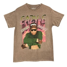 Eazy-E T Shirt Mens Medium Brown Express Yourself Compton Rap Hip Hop Graphic
