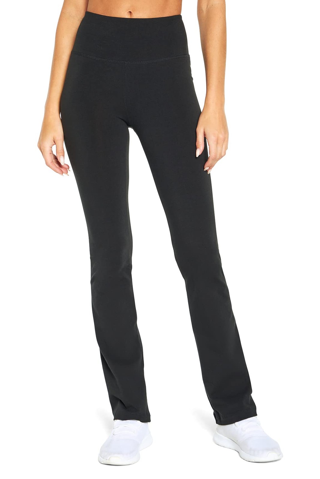 BALLY TOTAL FITNESS Women's High Rise Tummy Control Pant, Black, Large, Black