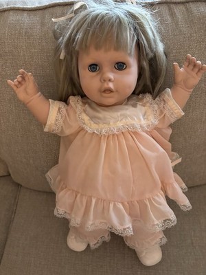 1950s U.D. CO. 19 Inch Baby Doll In Original Pink Outfit. ￼