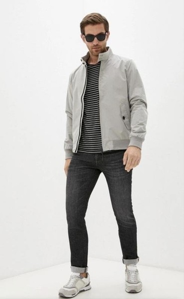 Men Jasper Conran Jacket Grey Polyamide M