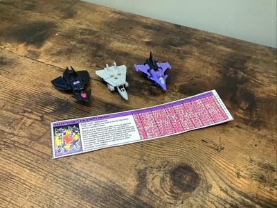 Vintage Hasbro Transformers G1 Micromaster Air Strike Patrol x3 plus Tech Spec