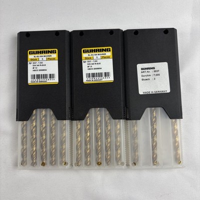 (13 PIECES) GUHRING Drill SL-GU 500 BOHRER N 5537-7, DIN 340 R-GU5 HSCO 20508004
