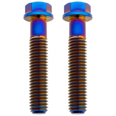 Tusk Titanium Bolt M8 x 40mm 2 Pack Burnt Blue