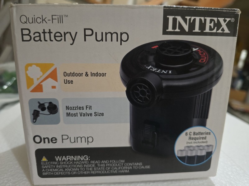 Intex Quick Fill Electric Air Pump 110-120V AC Inflates & Deflates Mattress NEW