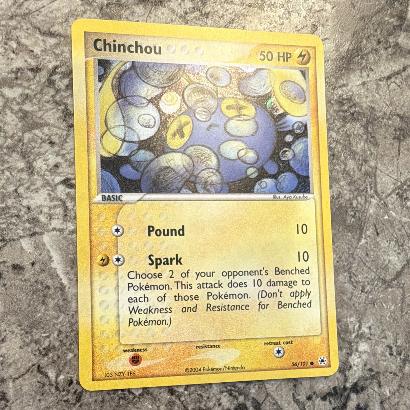 Nintendo Pokemon TCG Chinchou 56/101 EX Hidden Legends Reverse Holo Common 50 HP