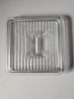 Vintage Anchor Hocking 1932 Design Ribbed 9x9 Refrigerator Baking Dish WITH Lid