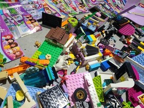 Huge LEGO Friends Bulk Lot Bricks Base Plates Instruction Mixed Parts