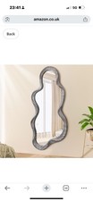 Asymmetrical Mirror Large Irregular Wall Mirror Wood Frame For Auction