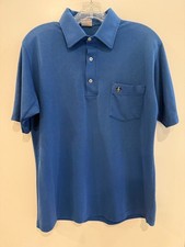 Vintage 70s 80s Munsingwear Grand Slam Penguin Polo Shirt Blue Mens size L