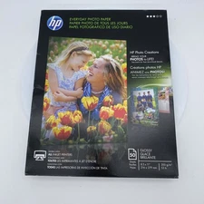 HP Everyday Photo Paper GLOSSY 8 1/2" x 11" 50 Sheets Photo Paper