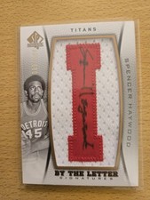 2012 SP Authentic By the Letter Signatures /100 Spencer Haywood Auto HOF Patch