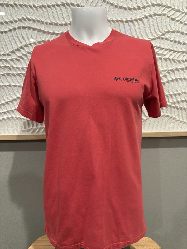 Columbia PFG Men’s SZ M Coral SS Logo T-Shirt