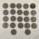 Lot (E) 22 Buffalo Indian Head Nickels ~ Mixed Dates ~ Circulated
