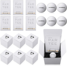 6 Sets Groomsman Proposal Gift Box with Golf Ball, Bamboo Tees, Invitation Cards